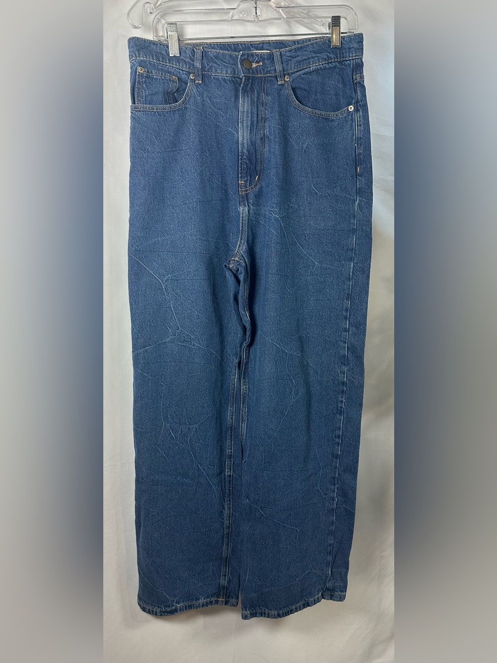 BDG Wide Leg High-Rise Jeans in Blue Denim - Picture 10 of 11